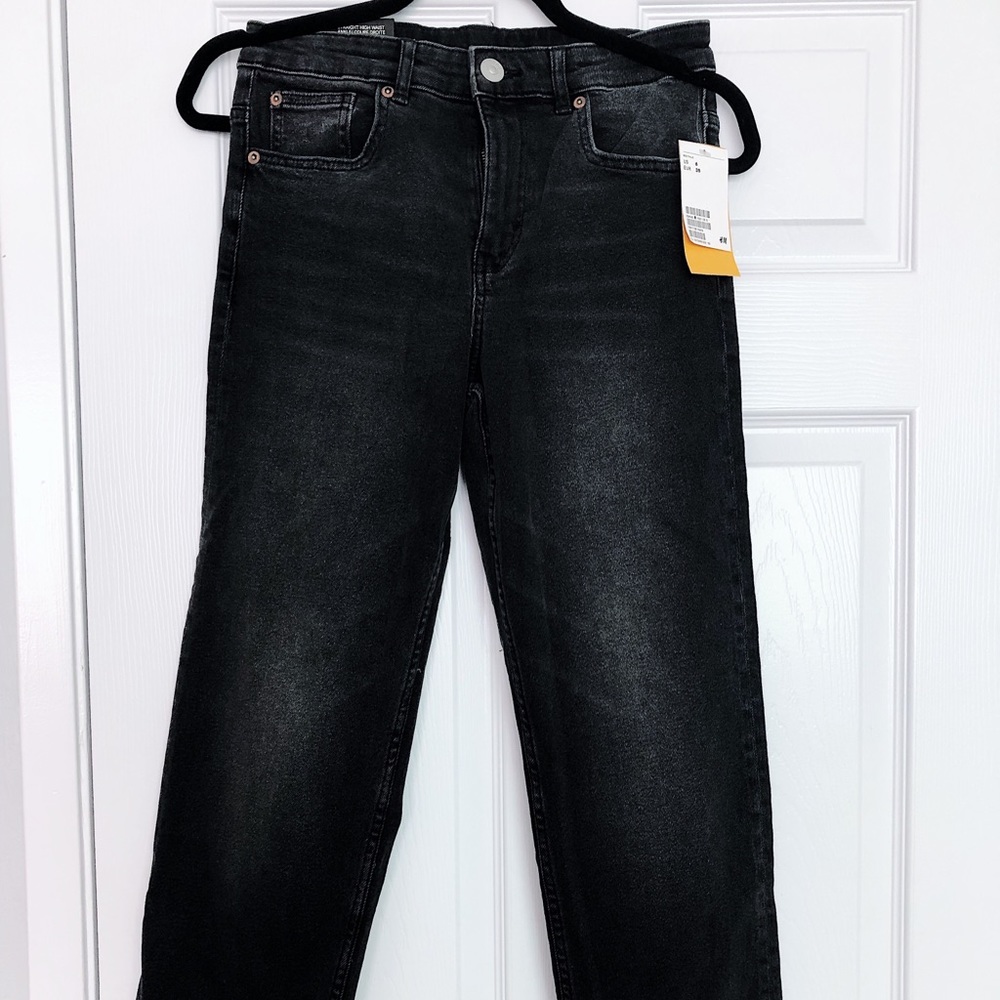NWT Black H&M mom jeans